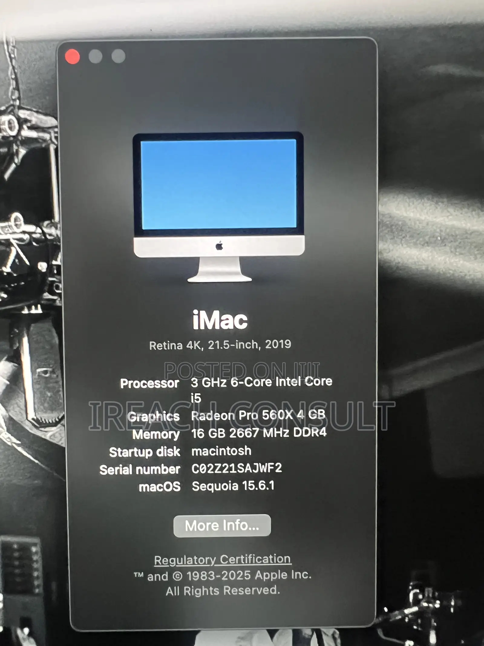 Desktop Computer Apple iMac 16GB Intel Core I5 SSD 1T