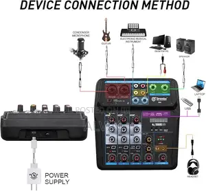 Drembo Portable Audio Mixer M4/M6 Multi Functional Dj Console