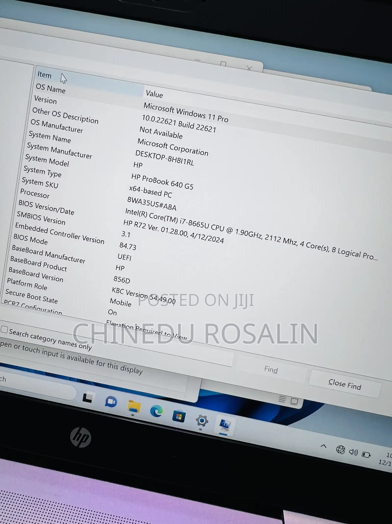 Laptop HP ProBook 640 G5 16GB Intel Core I7 SSD 256GB