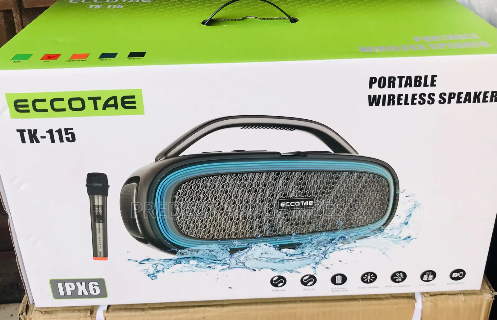 Eccotae Portable Wireless Speaker With Microphone