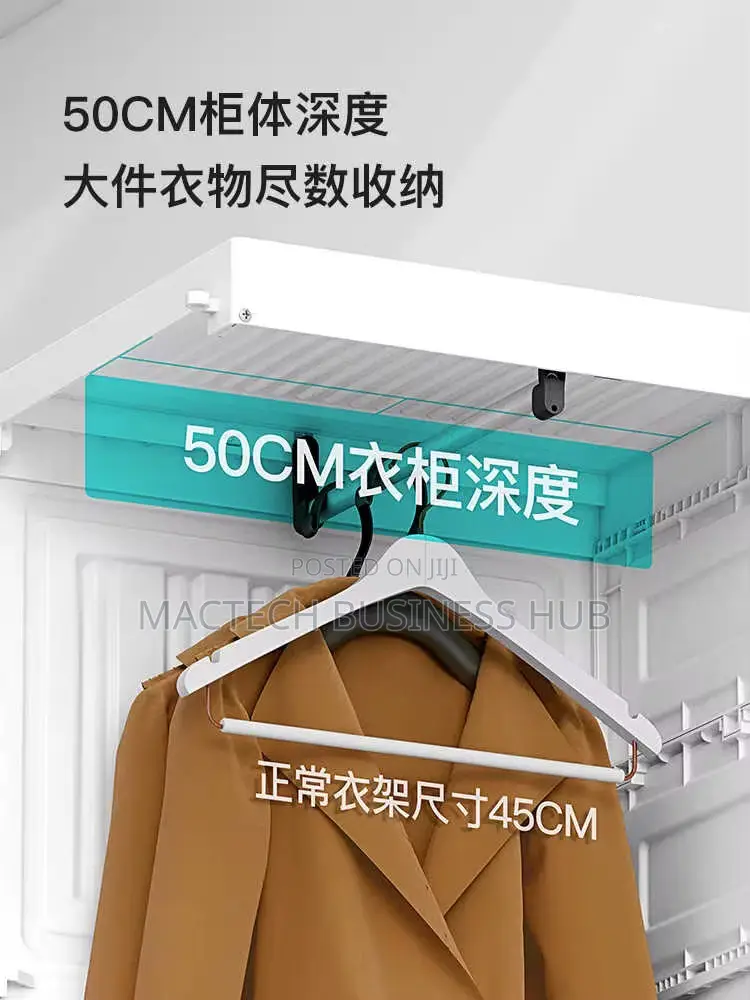 Plastic Wardrobe With Magnetic Transparent Door