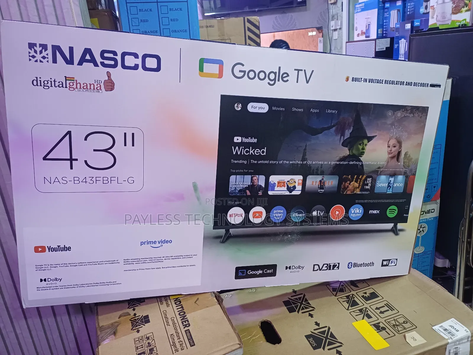 Nasco 43 Inch Frameless Smart Android Google Tv (Nas-B43fbfl-G)