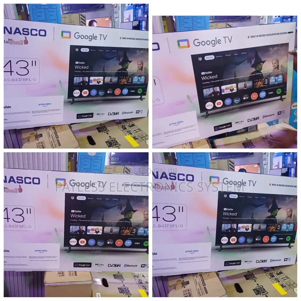 Nasco 43 Inch Frameless Smart Android Google Tv