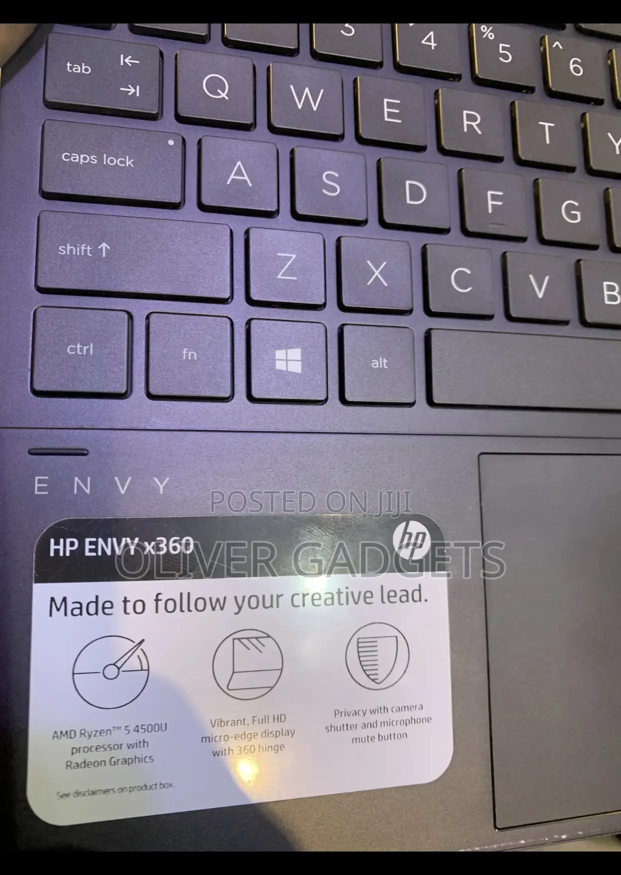 Laptop HP Envy 15 16GB AMD Ryzen 5 SSD 256GB