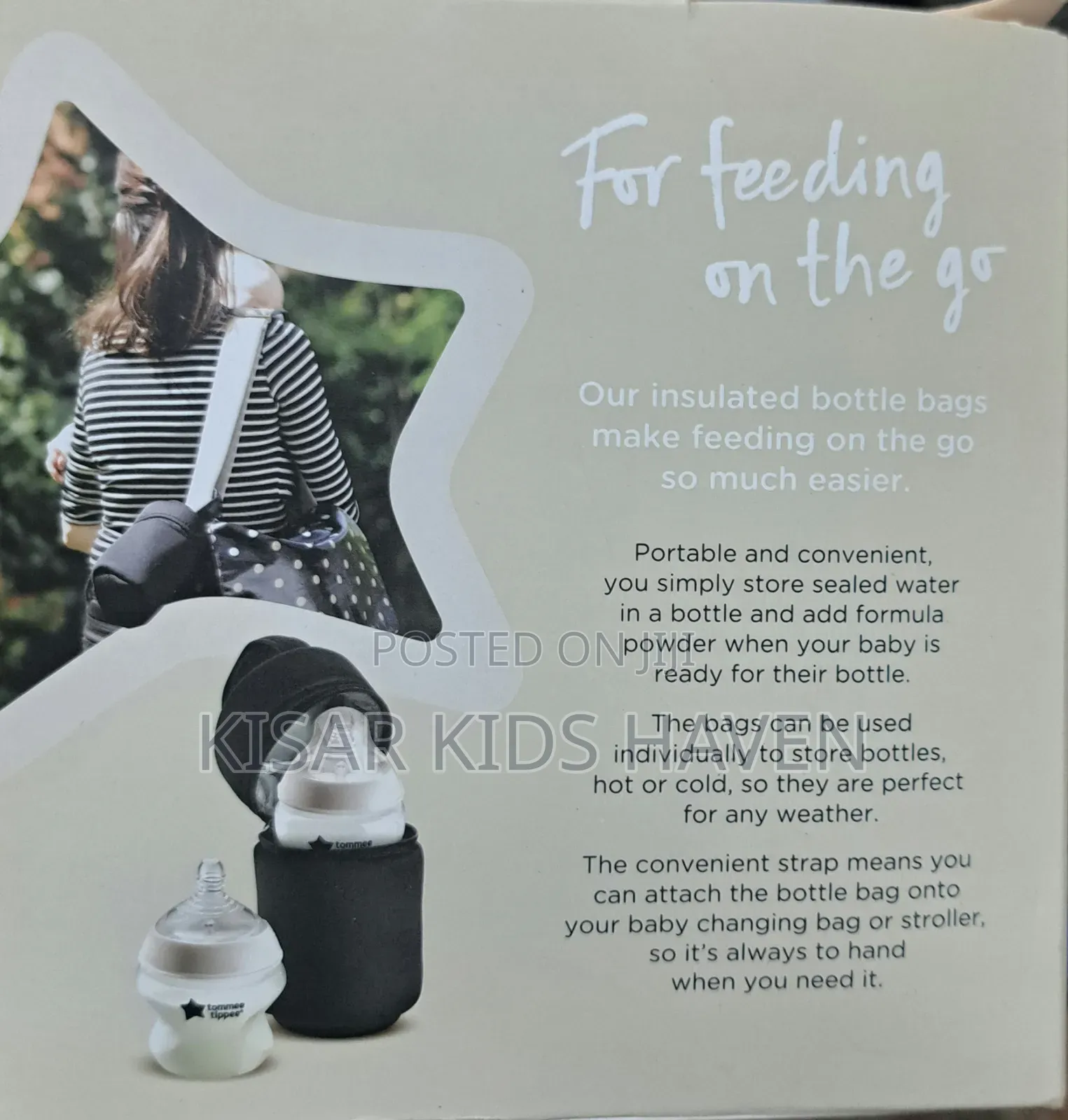 Tommee Tippee Insulated Feeding Bottle Bag/ Pouch 2 Pieces