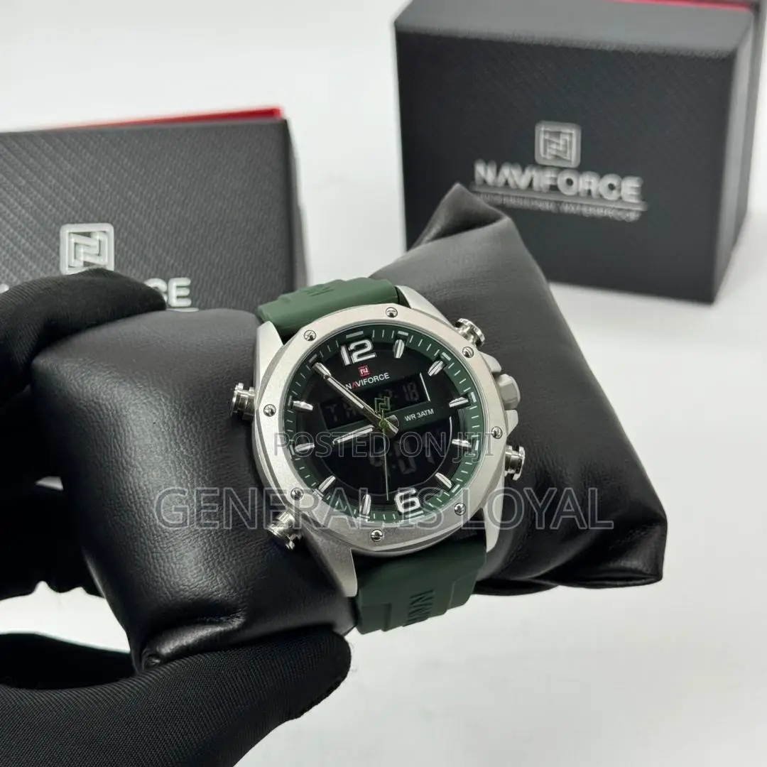 Naviforce Analog And Digital Watch With Rubber/Silicone Strap Watch