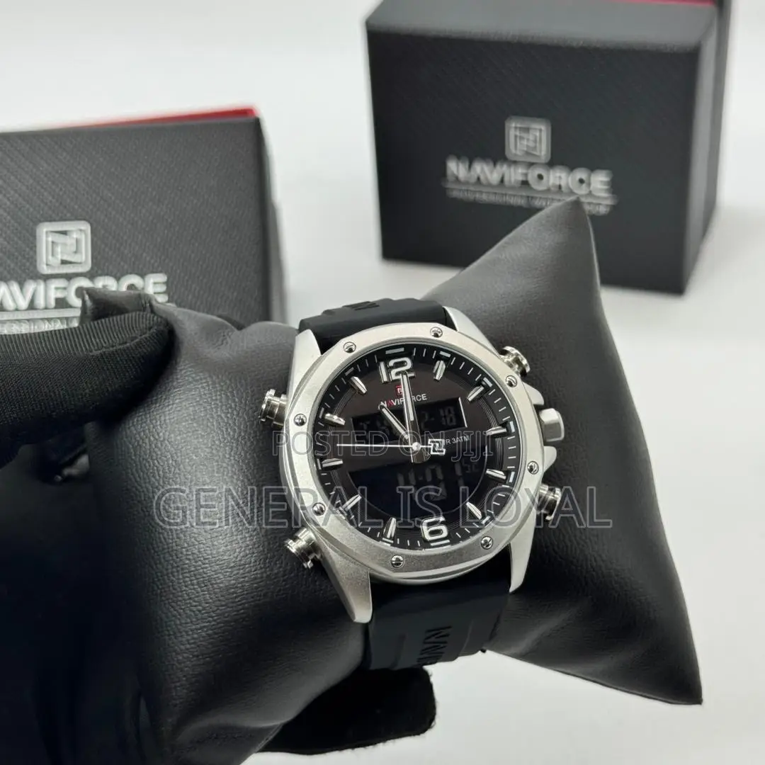 Naviforce Analog And Digital Watch With Rubber/Silicone Strap Watch
