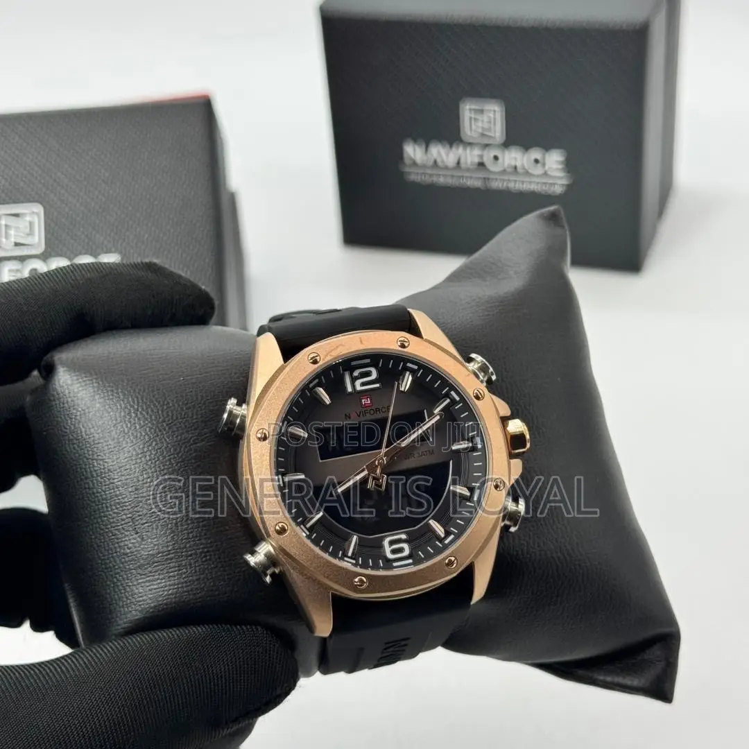 Naviforce Analog And Digital Watch With Rubber/Silicone Strap Watch