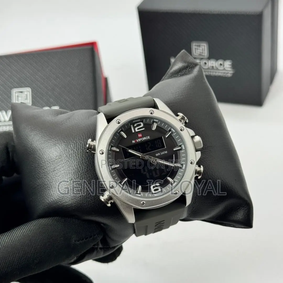 Naviforce Analog And Digital Watch With Rubber/Silicone Strap Watch