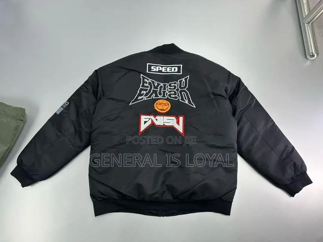 Green Winter Jacket Evisu Kamon Ma-1 Bomber Jacket In Green