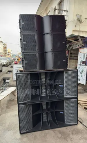 Three 10 Inches Ashley Line Arrays And A Pair Of American Audio Bass