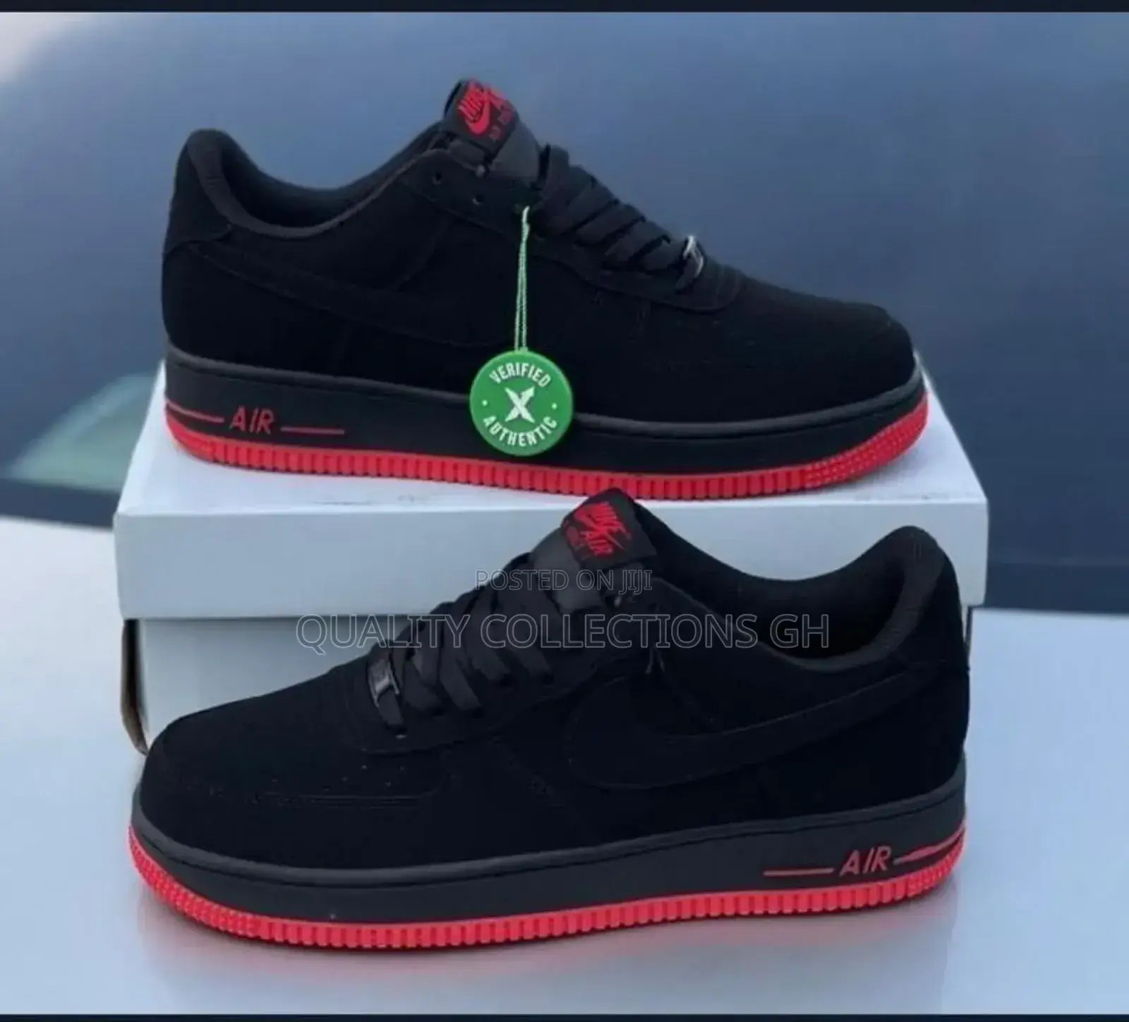 Nike Airforce Black With Red Sole