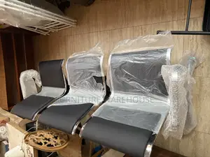 Three Seater Metal And Faux Leather Waiting Room Bench