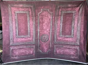 Mehofond 7x5ft Vintage Red Wall Photography Backdrop Vintage Wooden