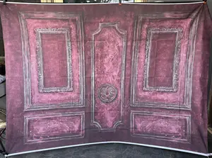Mehofond 7x5ft Vintage Red Wall Photography Backdrop Vintage Wooden