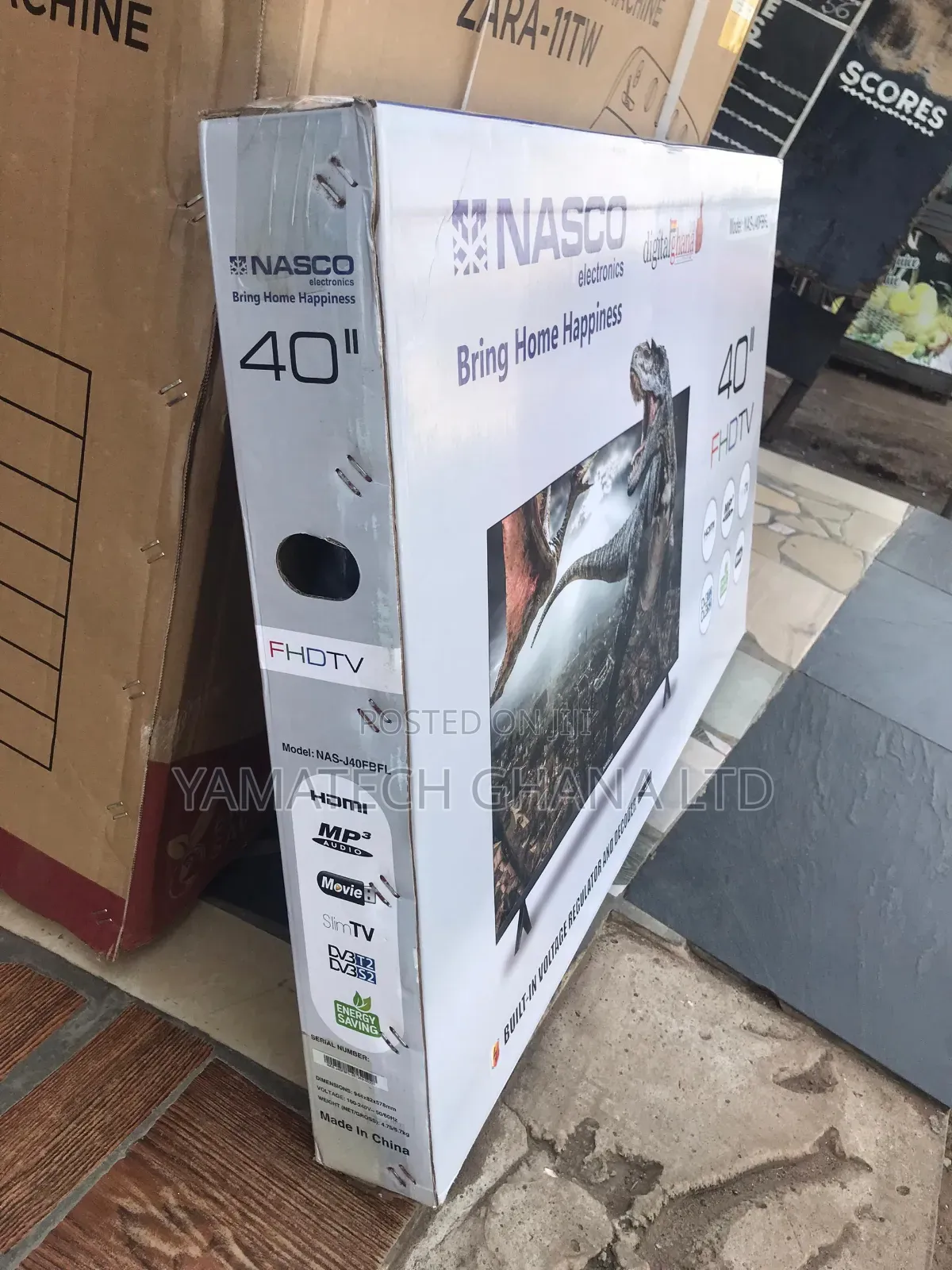 Nasco 40inch Slim And Flameless Digital Satellite Tv