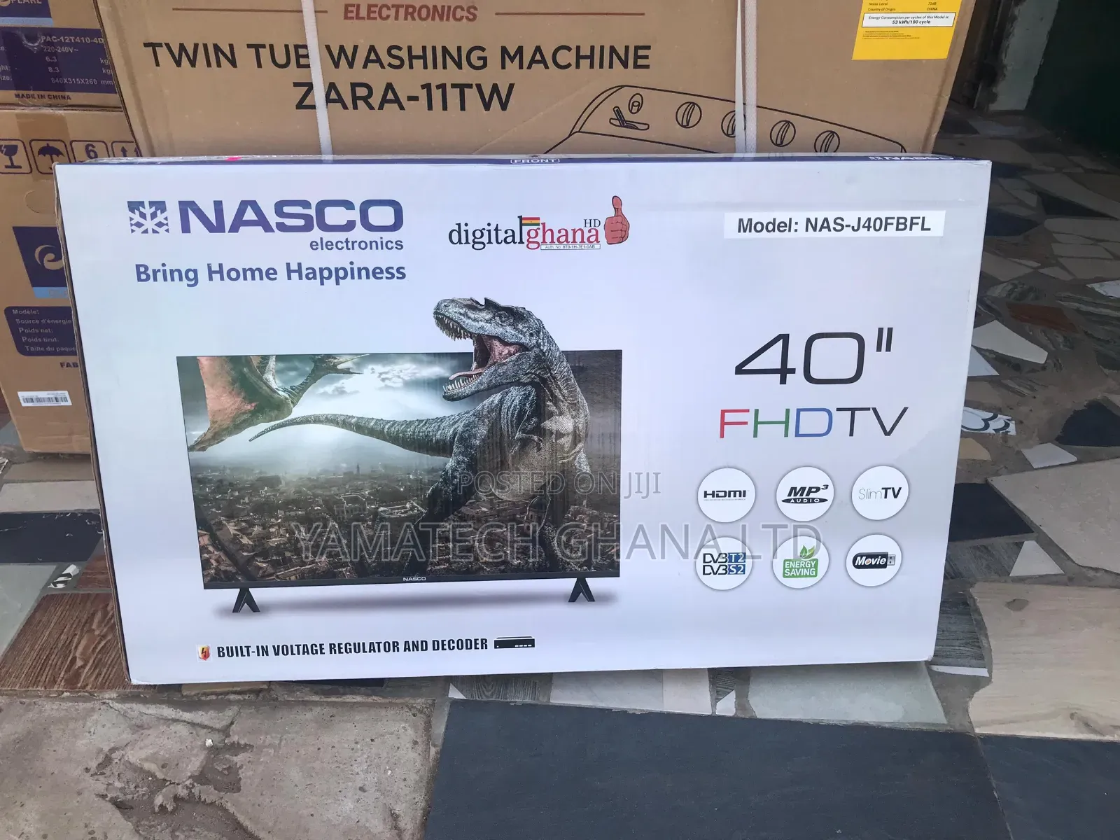 Nasco 40inch Slim And Flameless Digital Satellite Tv