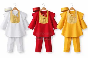 Kids Agbada(3piece Set) and 2 Piece Set