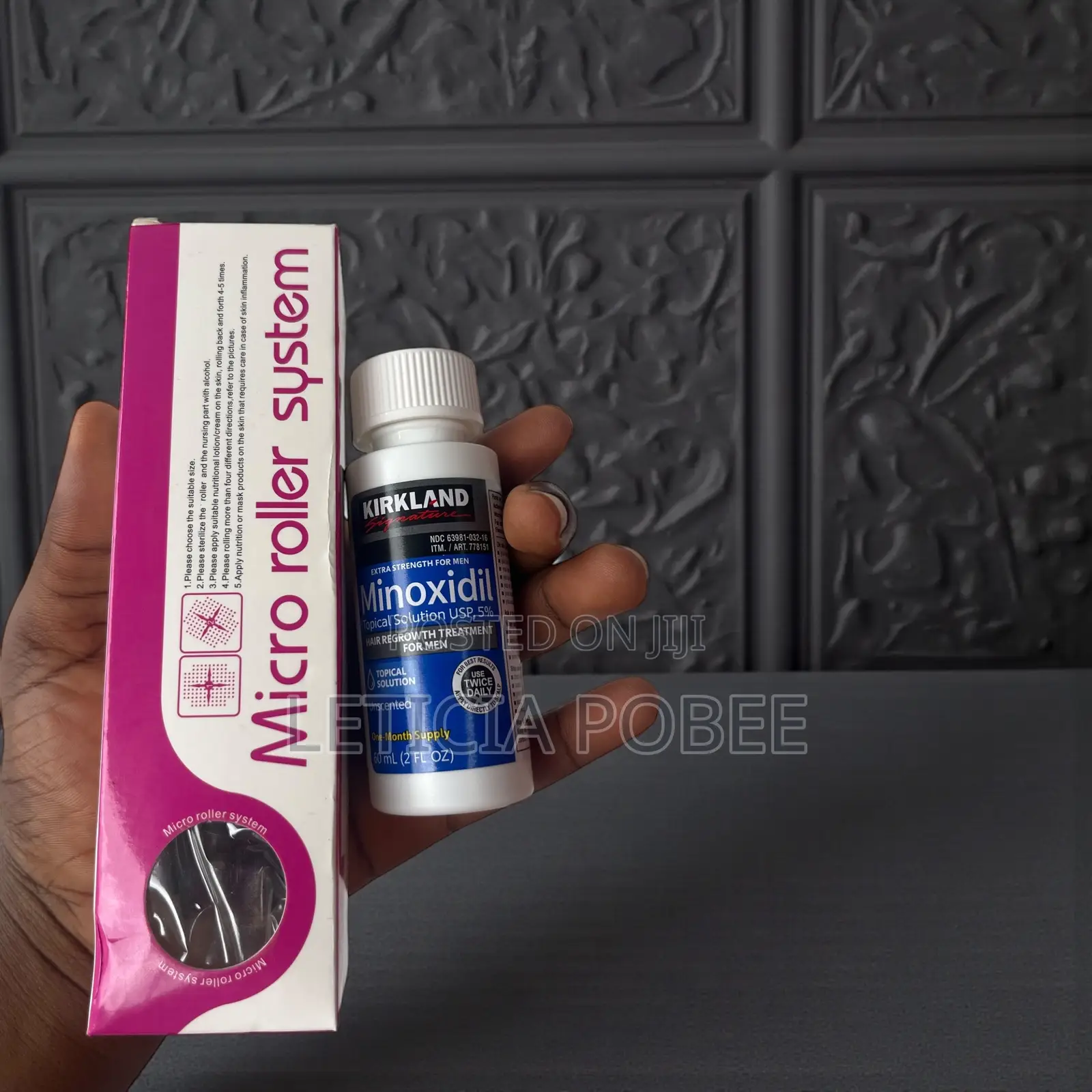 Hair & Beard Growth Combo – Microneedling Roller + Minoxidil