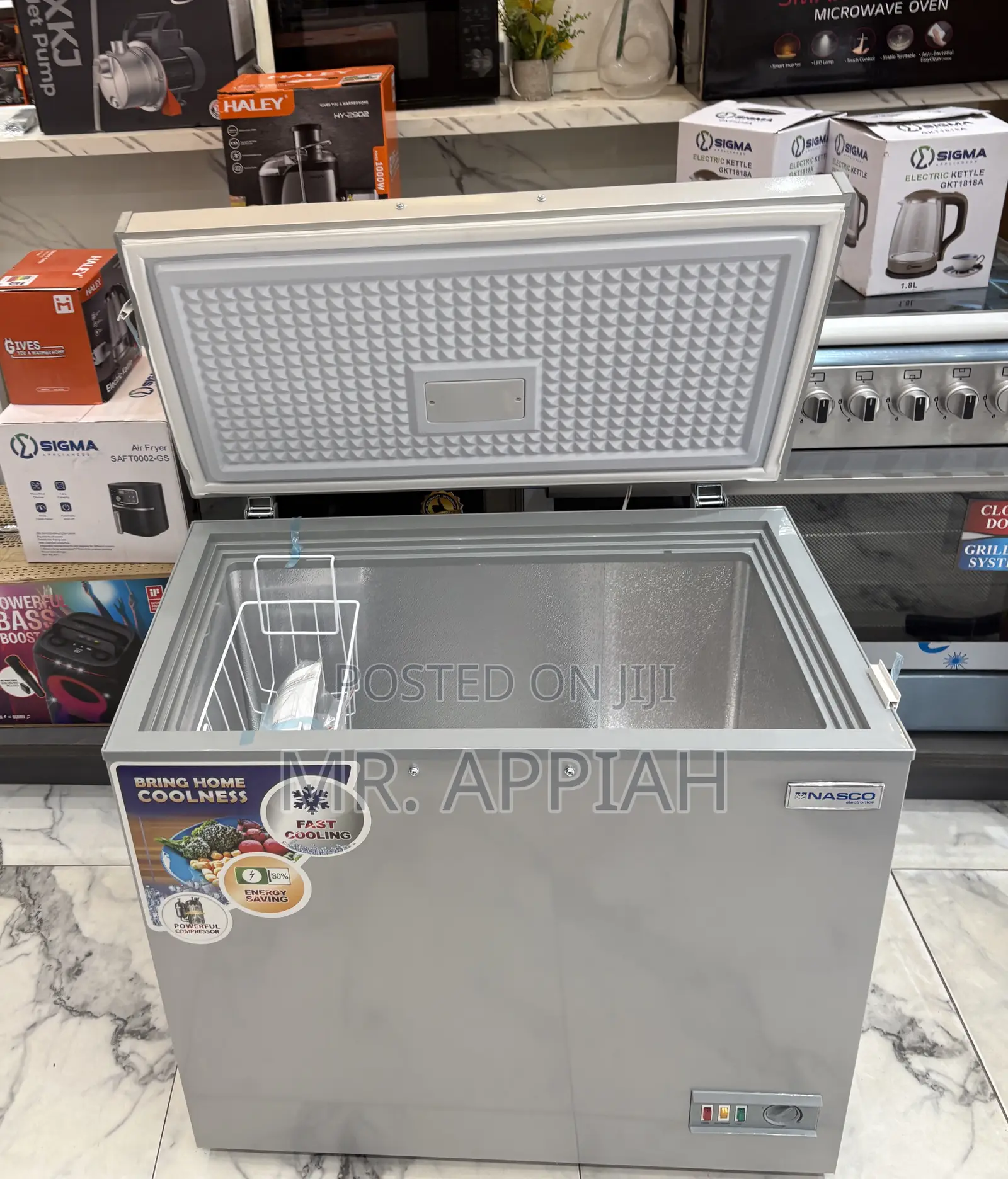 Original Nasco 200l Single Door Chest Freezer(Nas250fl)Gray