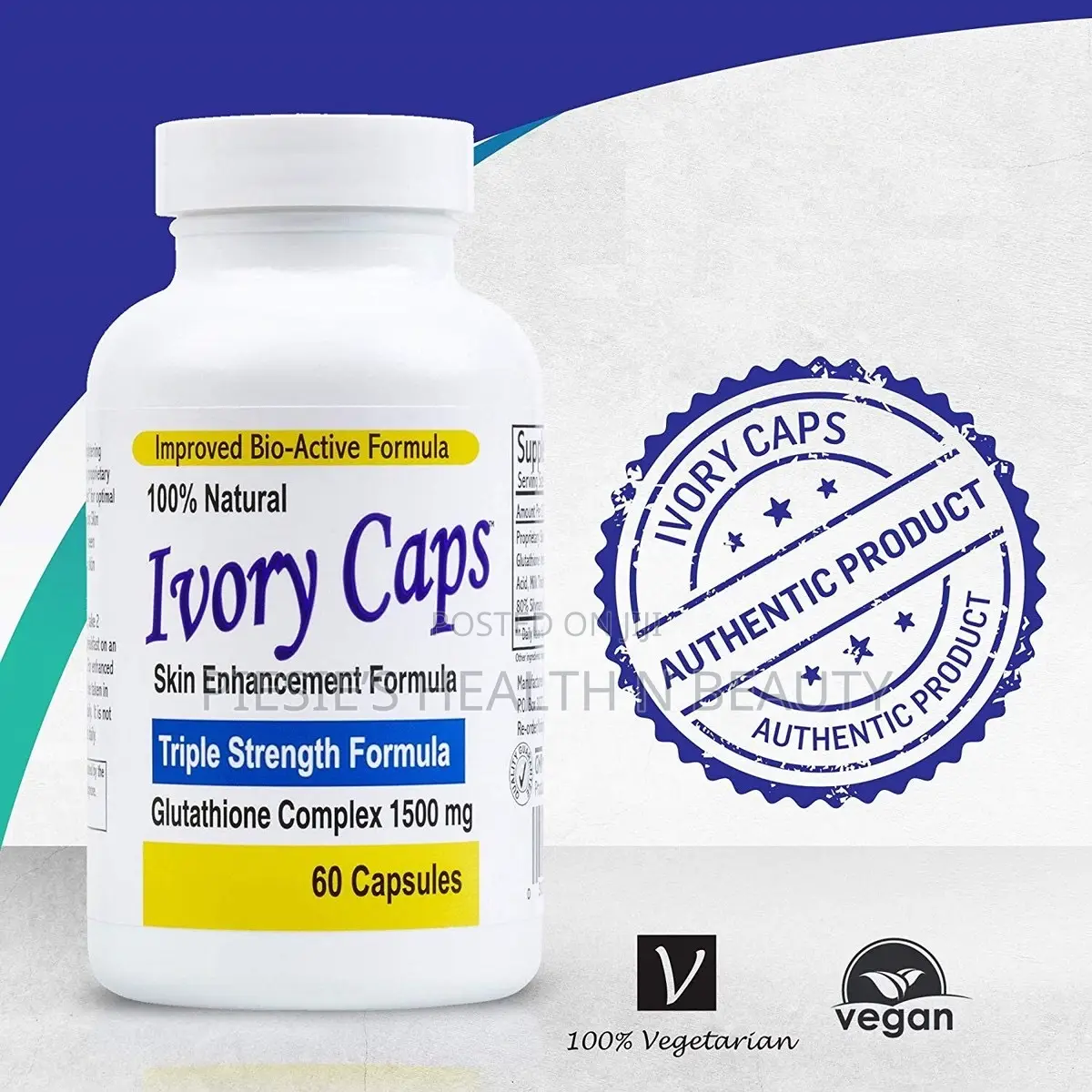 Ivory Caps Glutathione Skin Whitening 1500 Mg Thistle
