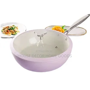 28cm Cast Iron Ceramic Coated Wok Pan