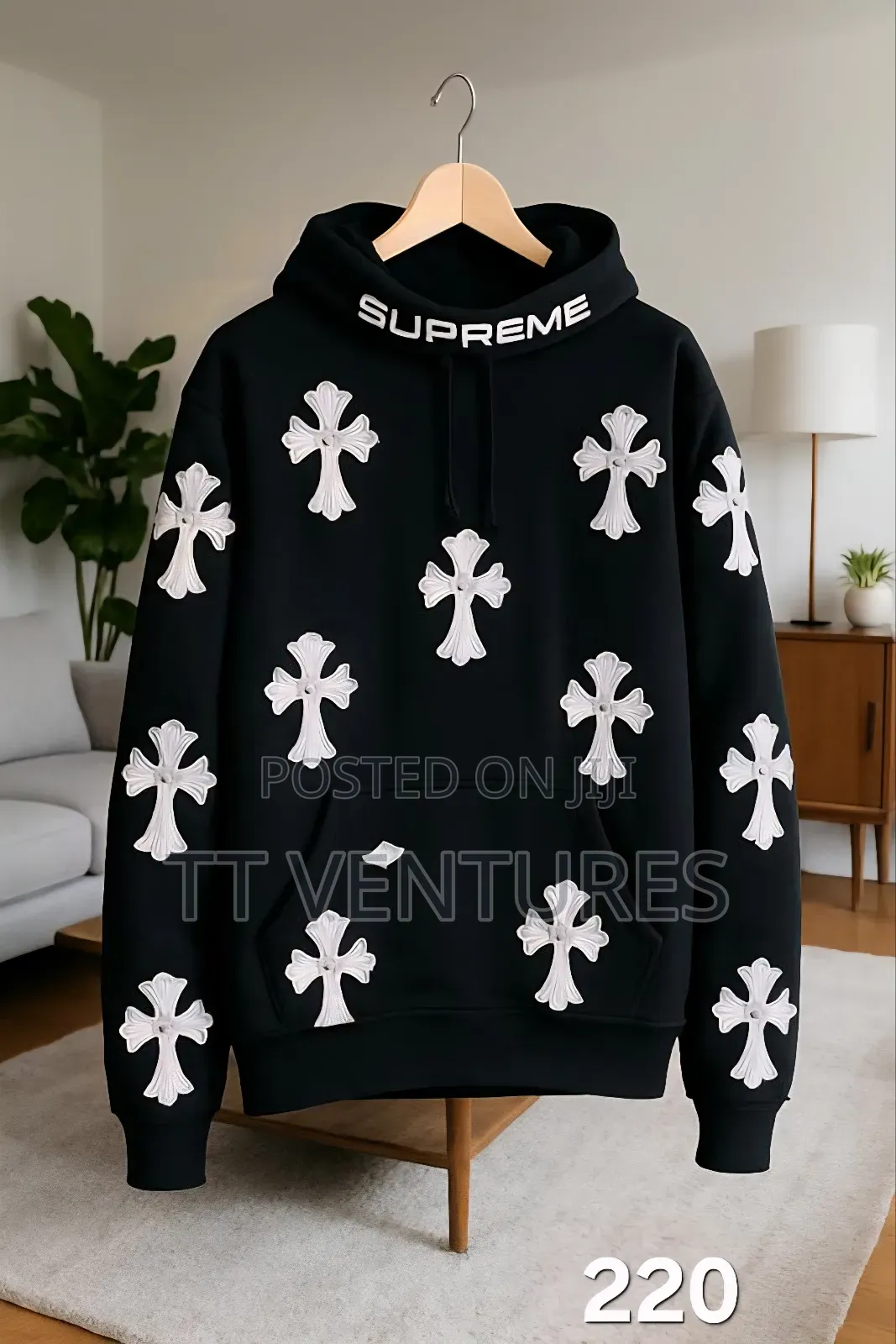 Supreme X Cross White Hoodie