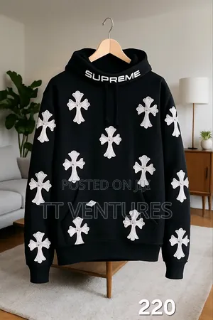 Supreme X Cross White Hoodie