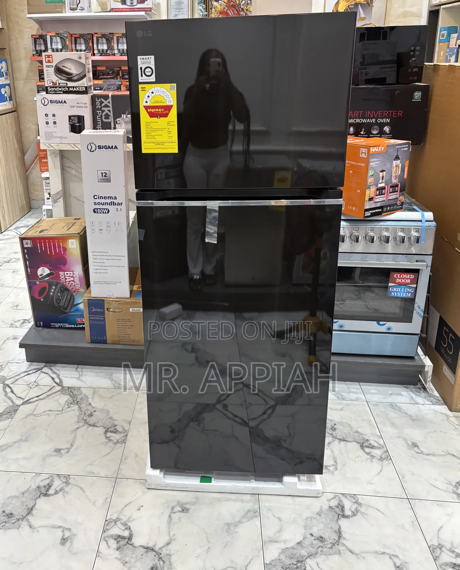 Shop Original Lg Gn-B392pxgb 395l Double Door Refrigerator 