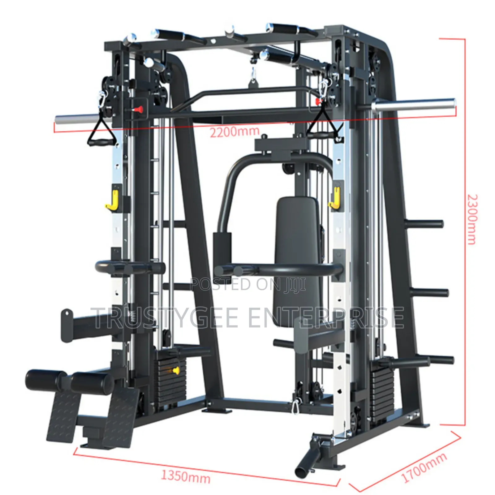 Commercial Smith Machine With 100kg Weight Plates ,Commercial Bench