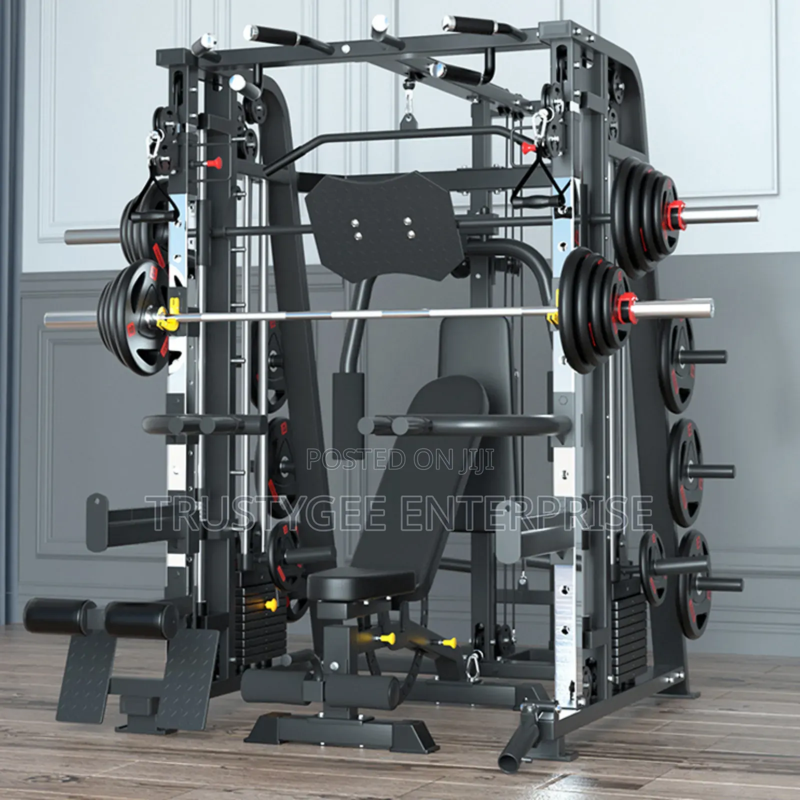 Commercial Smith Machine With 100kg Weight Plates ,Commercial Bench