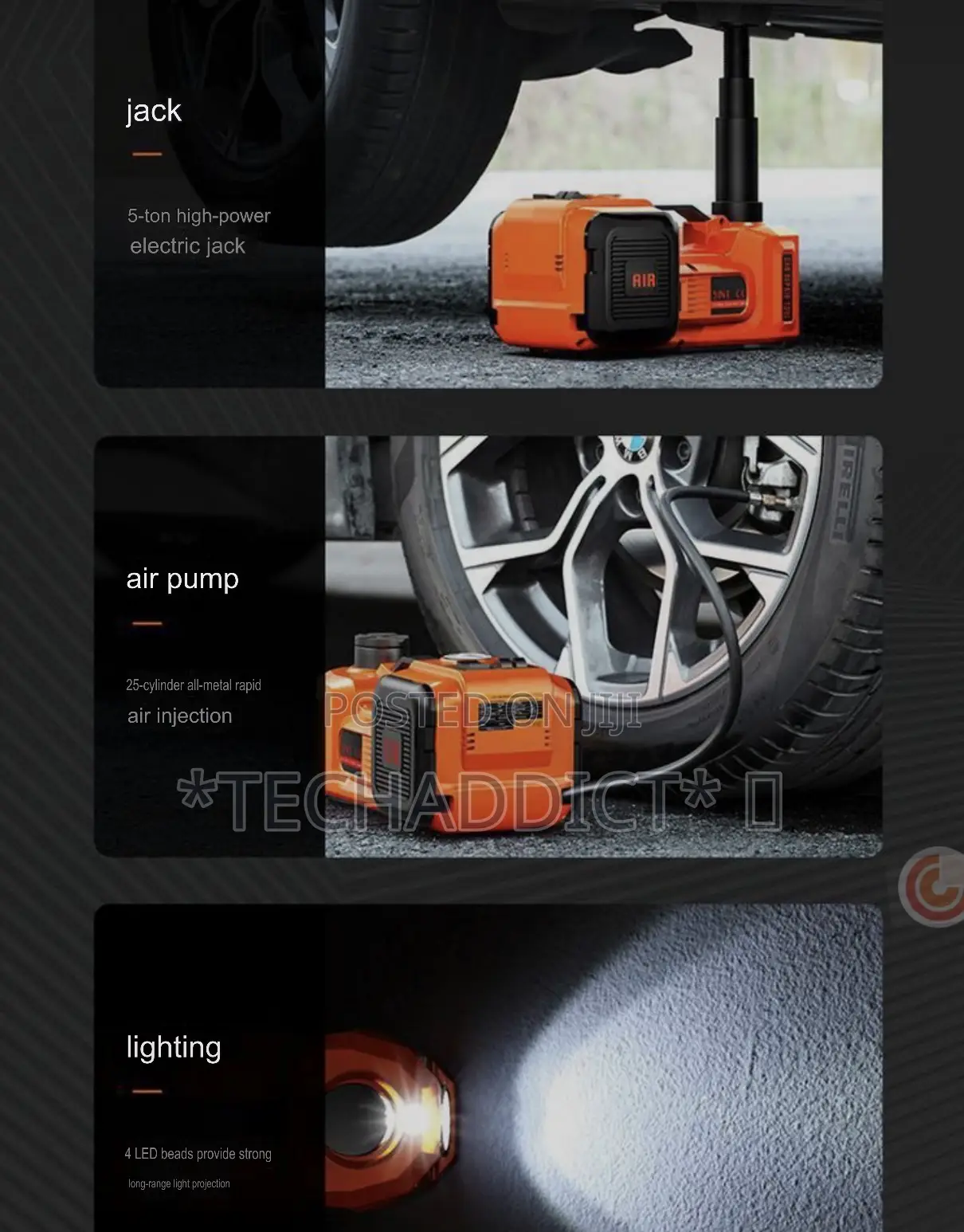 Multifunctional Car Hydraulic Lift Jerk, Inflator Torch