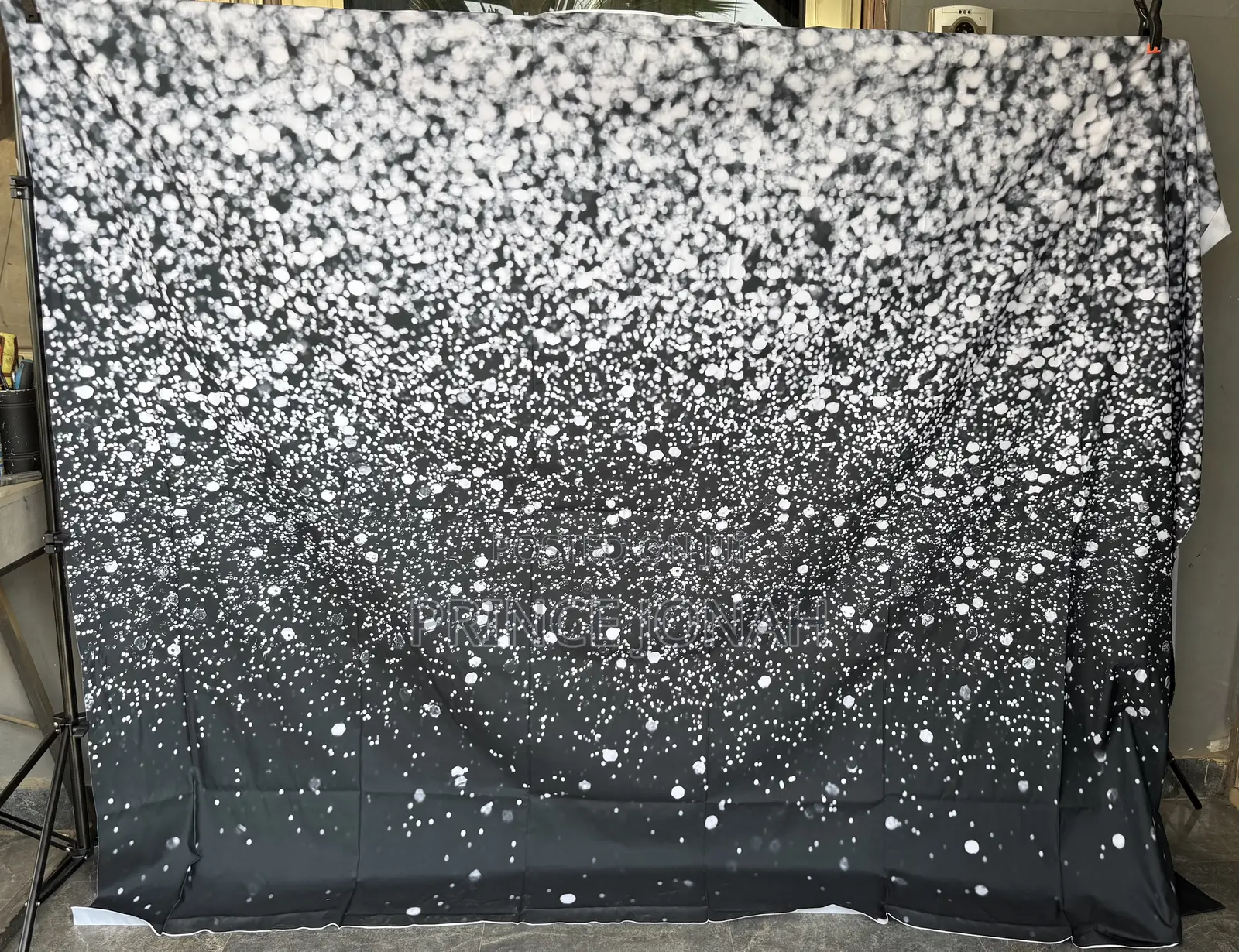 Mehofond 8x6ft White Patched Black Birthday Party Prom