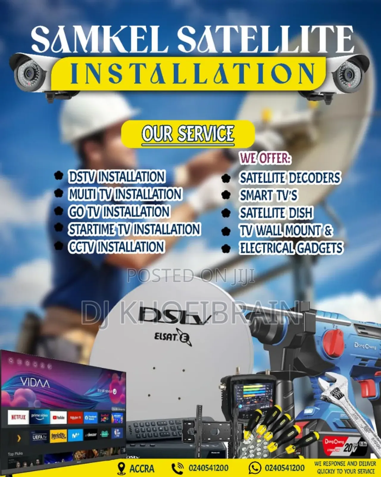 Accredited and Expect DSTV and Multi Tv Installation Services