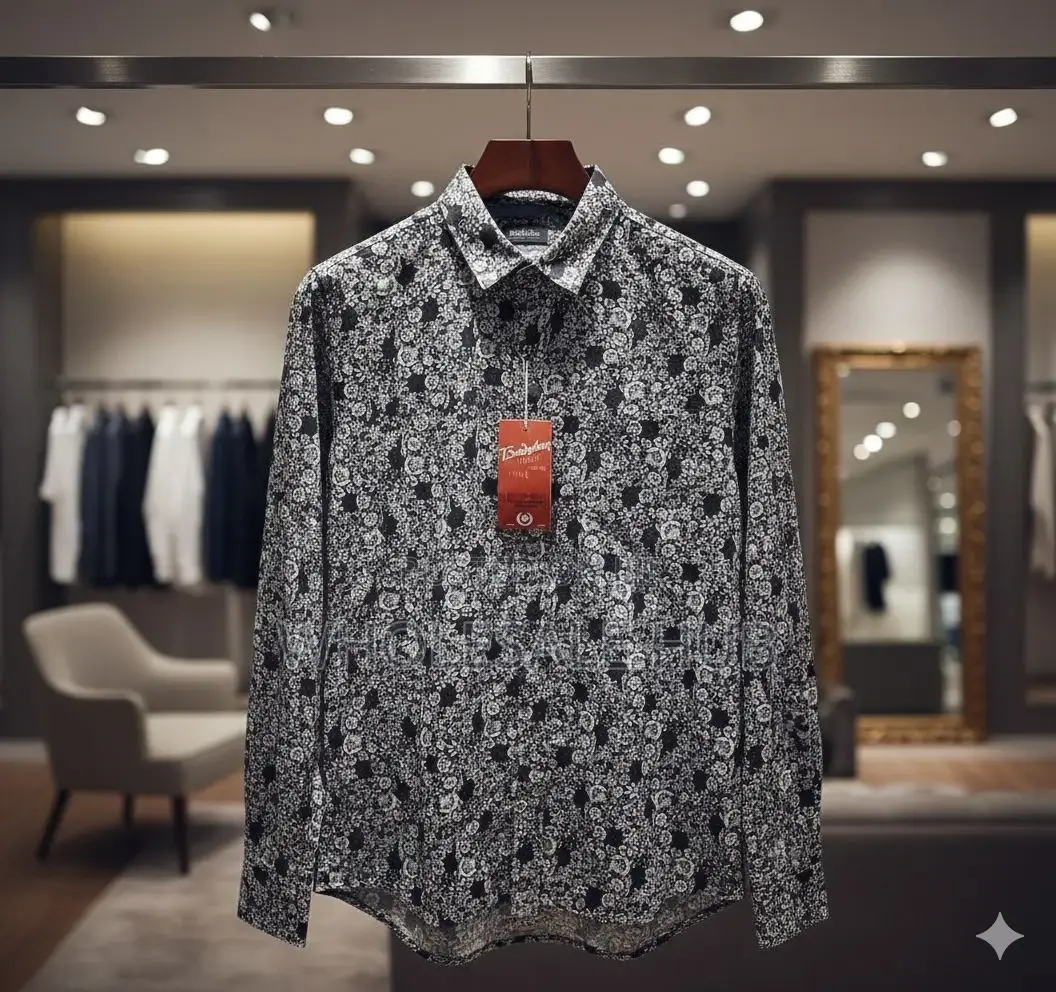 Pure Cotton Long Sleeve Shirt for Men