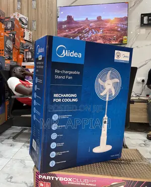 Get Original Midea 18inch Standing Fan(White) 