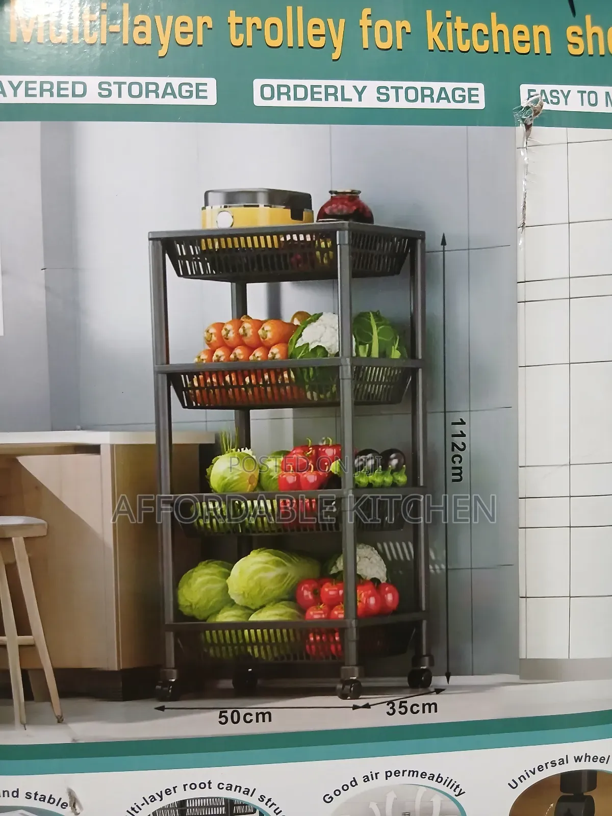 Multi-Layer Trolley Storage Rack
