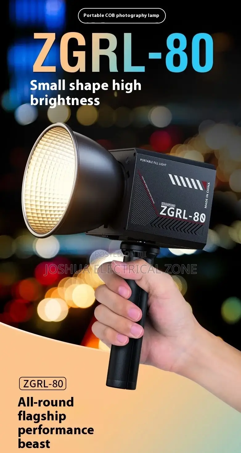 80w Led Video Light With Built-in Rechargeable Battery And Adjustable