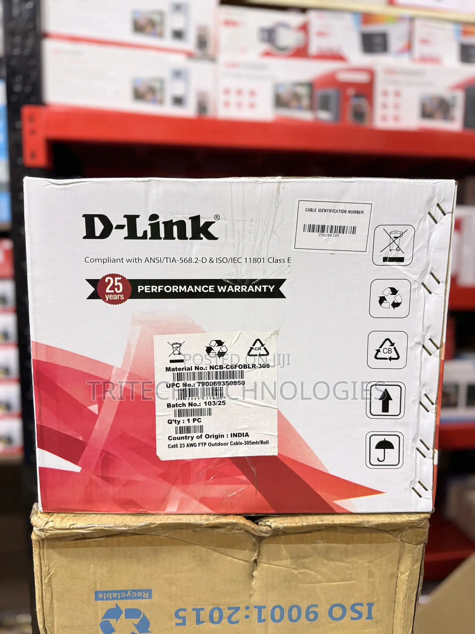 D-Link NCB-C6foblr-305 FTP PVC/ Uv Outdoor 23awg 305m Cat6