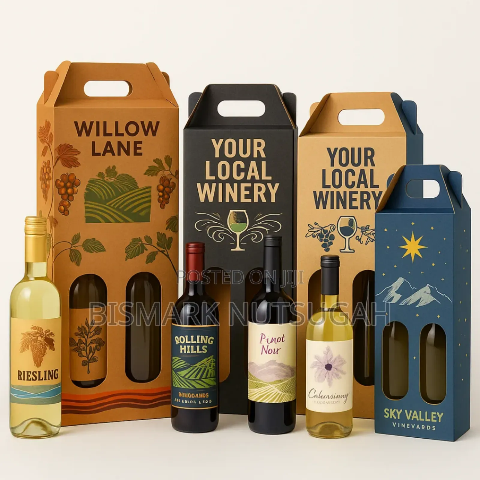 Wine Paper Gift Bag Box