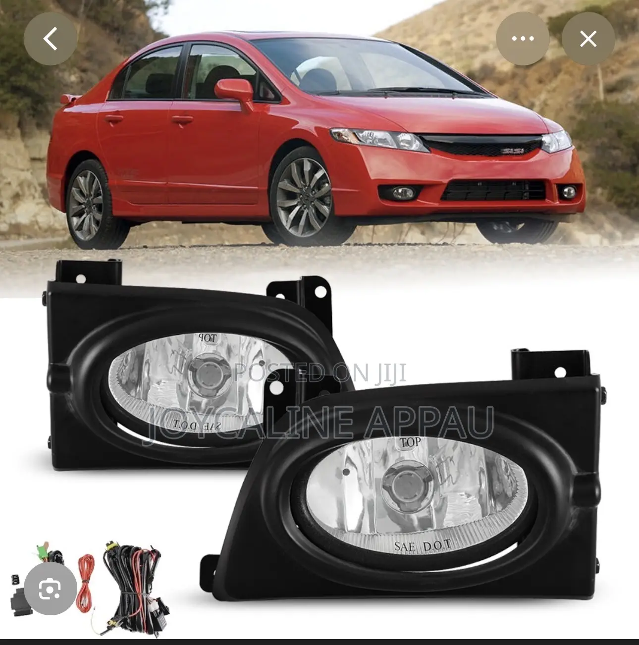 Honda Civic 2006 to 2008 Fog Light With Bulb