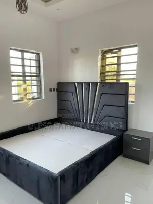 Silver Plate Queen Size Bed Frame With Side Drawers