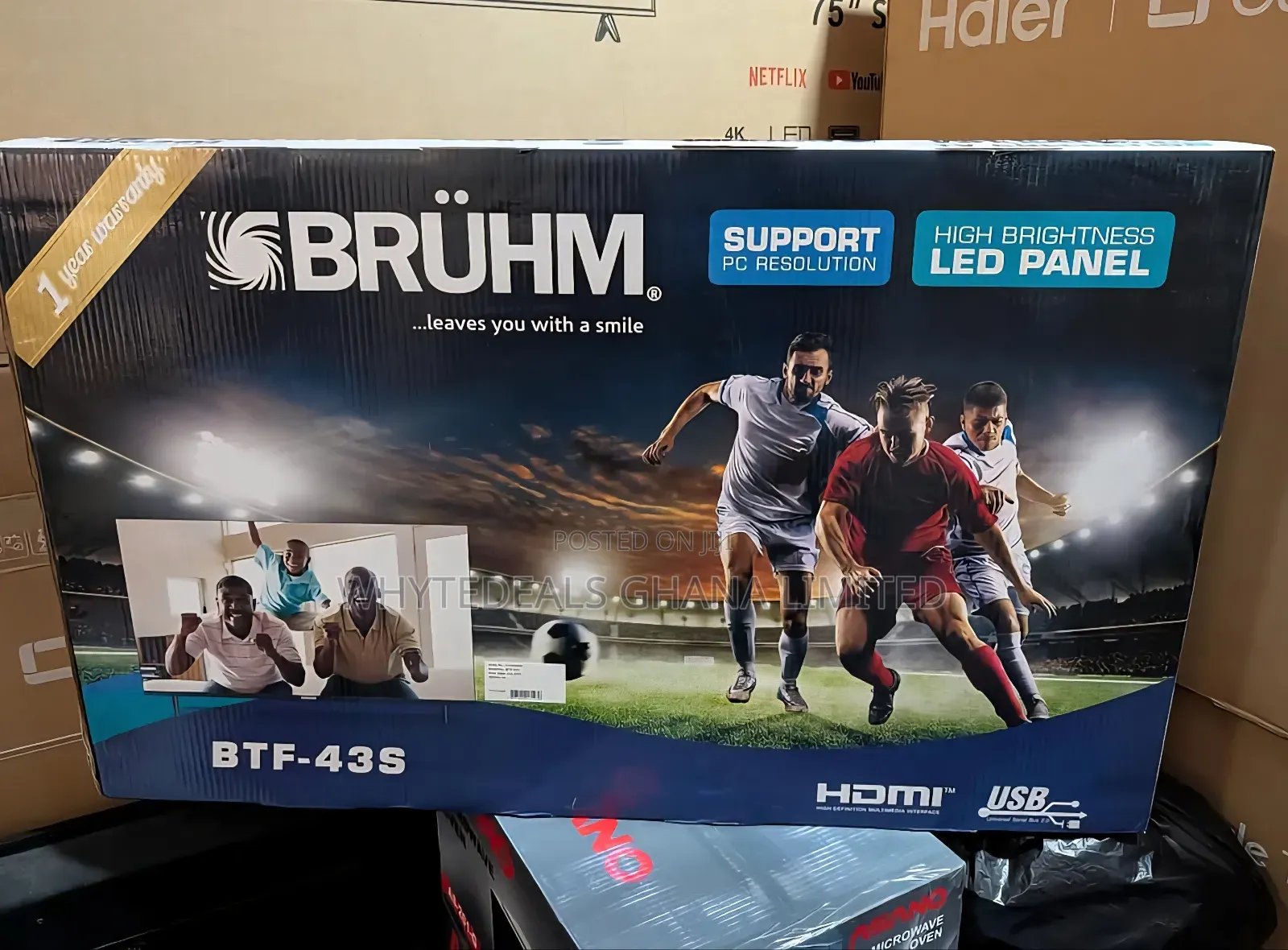 Bruhm 43" Smart Android Led Tv| Full Hd| 1080p|Bluetooth|Voice-control