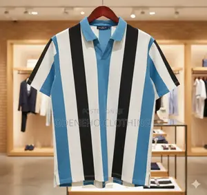V Neck Stripped Club T Shirt