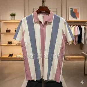 V Neck Stripped Club T Shirt