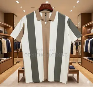 V Neck Stripped Club T Shirt