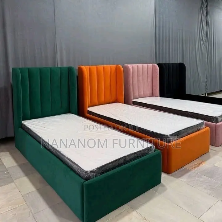 Single Bed With Mattress Available in Colors