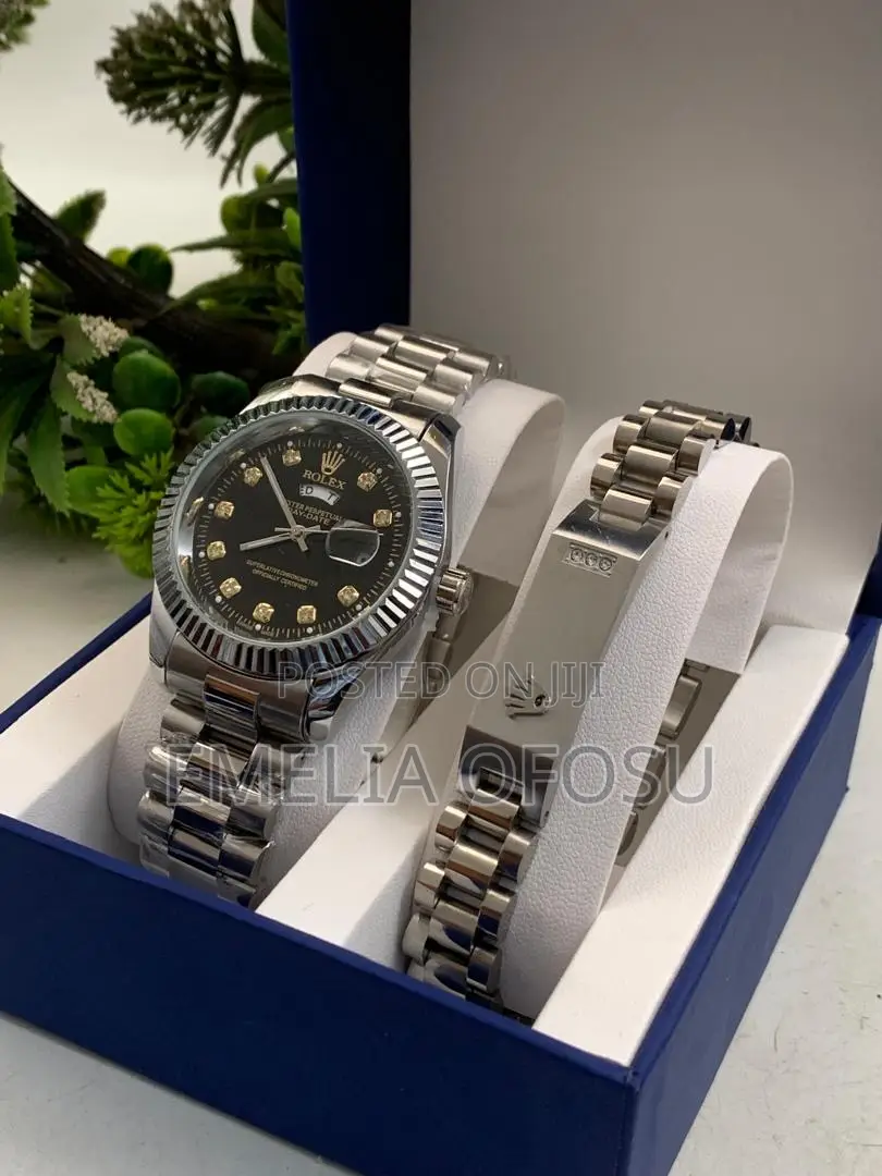 Quality Rolex Watch and Bracelet Set