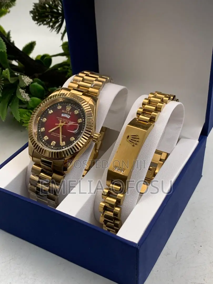 Quality Rolex Watch and Bracelet Set