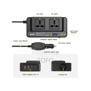 200w Car Power Inverter 12v Dc to 220v Ac Converter for Car